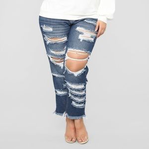 Dark denim Boyfriend jeans